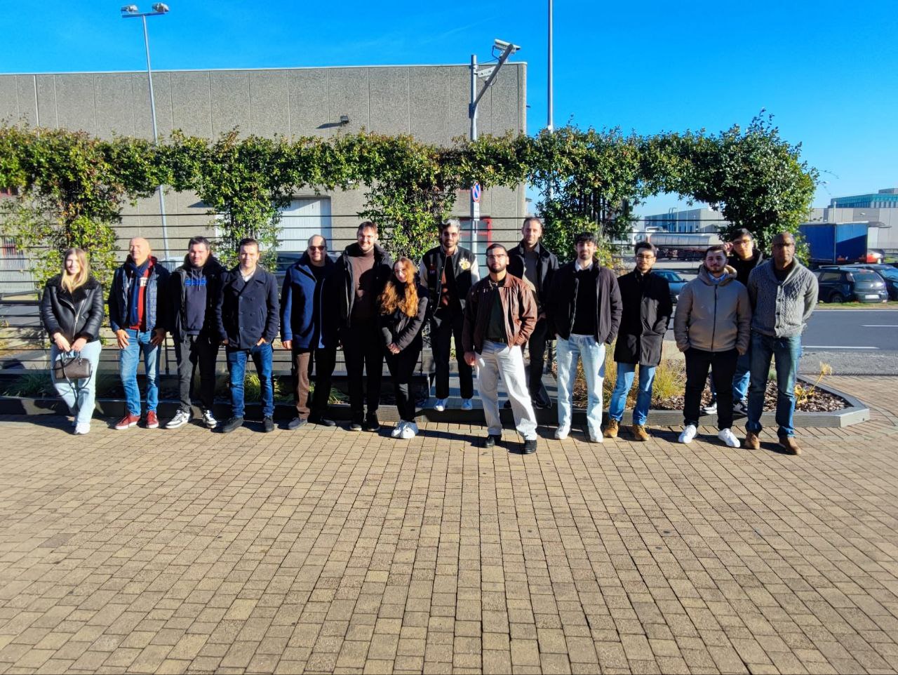 Team working together in a modern office